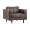 Sunpan Donnie Armchair - Havana Dark Brown - Angled