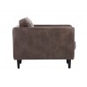 Sunpan Donnie Armchair - Havana Dark Brown - Side