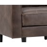 Sunpan Donnie Armchair - Havana Dark Brown - Leg Close-Up