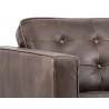 Sunpan Donnie Armchair - Havana Dark Brown - Seat Arm Close-Up