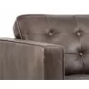 Sunpan Donnie Armchair - Havana Dark Brown - Seat Arm Close-Up - Sunpan Donnie Armchair - Havana Dark Brown - Seat Arm Close-Up