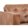 Sunpan Donnie Armchair - Tobacco Tan - Seat Arm Close-Up