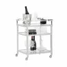 Sunpan Margo Bar Cart - Angled With Content - Sunpan Margo Bar Cart - Angled With Content