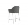 Stanis Counter Stool - Grey - Back Angle