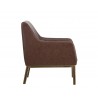 Wolfe Lounge Chair - Vintage Cognac - Side Angle