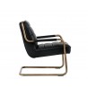 Lincoln Lounge Chair - Vintage Black - Side Angled