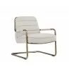Lincoln Lounge Chair - Beige Linen - Angled - Lincoln Lounge Chair - Beige Linen - Angled