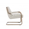 Lincoln Lounge Chair - Beige Linen - Side Angle