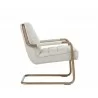 Lincoln Lounge Chair - Beige Linen - Side Angle - Lincoln Lounge Chair - Beige Linen - Side Angle