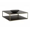 Sunpan Mara Coffee Table - Square - Angled with Decor - Sunpan Mara Coffee Table - Square - Angled with Decor