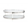 Sunpan York Coffee Table - Stainless Steel - Front Angle
