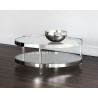 Sunpan York Coffee Table - Stainless Steel - Lifestyle