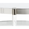 Sunpan York Coffee Table - Stainless Steel - Table Side Close-up