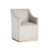 Zane Wheeled Lounge Chair - Piccolo Prosecco - Angled View