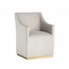 Zane Wheeled Lounge Chair - Piccolo Prosecco - Angled View - Zane Wheeled Lounge Chair - Piccolo Prosecco - Angled View