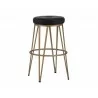 SUNPAN Matthews Swivel Barstool - Champagne Gold - Onyx, Black - Bravo Admiral, Black - Bravo Cognac, Black - Bravo Cream, Black - Bravo Metal, Frontview - SUNPAN Matthews Swivel Barstool - Champagne Gold - Onyx, Black - Bravo Admiral, Black - Bravo Cognac, Black - Bravo Cream, Black - Bravo Metal, Frontview
