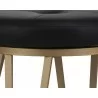 SUNPAN Matthews Swivel Barstool - Champagne Gold - Onyx, Black - Bravo Admiral, Black - Bravo Cognac, Black - Bravo Cream, Black - Bravo Metal, Seat Closeup - SUNPAN Matthews Swivel Barstool - Champagne Gold - Onyx, Black - Bravo Admiral, Black - Bravo Cognac, Black - Bravo Cream, Black - Bravo Metal, Seat Closeup