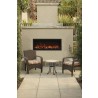 55" Tall Indoor Or Outdoor Electric Built-in Only With Black Steel Surround Fireplace - Lifestyle 3