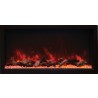 45" Tall Indoor Or Outdoor Electric Built-in Fireplace - Red Flame