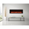 55" Tall Indoor Or Outdoor Electric Built-in Only With Black Steel Surround Fireplace - Lifestyle 2