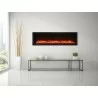 55" Tall Indoor Or Outdoor Electric Built-in Only With Black Steel Surround Fireplace - Lifestyle 2 - 55" Tall Indoor Or Outdoor Electric Built-in Only With Black Steel Surround Fireplace - Lifestyle 2