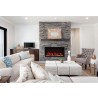 45" Tall Indoor Or Outdoor Electric Built-in Fireplace - Lifestyle 1