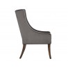 Sunpan Aiden Dining Armchair in Piccolo Pebble - Side View
