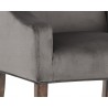 Sunpan Aiden Dining Armchair in Piccolo Pebble - Chair Seat Close-up
