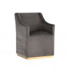 Zane Wheeled Lounge Chair - Piccolo Pebble - Angled