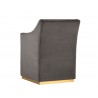 Zane Wheeled Lounge Chair - Piccolo Pebble - Back Angle