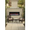 65" Tall Indoor Or Outdoor Electric Built-in Only With Black Steel Surround Fireplace - Lifestyle 3
