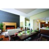 65" Tall Indoor Or Outdoor Electric Built-in Only With Black Steel Surround Fireplace - Lifestyle 2