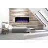 65" Tall Indoor Or Outdoor Electric Built-in Only With Black Steel Surround Fireplace - Lifestyle 1
