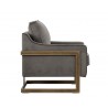 Kalmin Lounge Chair - Piccolo Pebble - Side Angle