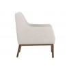 Wolfe Lounge Chair - Beige Linen - Side Angle