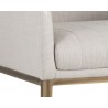 Wolfe Lounge Chair - Beige Linen - Leg Close-up