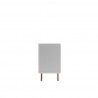 Manhattan Comfort Tudor 53.15 Sideboard with 4 Shelves in White Matte and Maple Cream Side