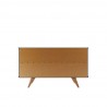 Manhattan Comfort Tudor 53.15 Sideboard with 4 Shelves in Maple Cream Back
