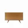 Manhattan Comfort Tudor 53.15 Sideboard with 4 Shelves in Maple Cream Back - Manhattan Comfort Tudor 53.15 Sideboard with 4 Shelves in Maple Cream Back