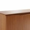 Manhattan Comfort Tudor 53.15 Sideboard with 4 Shelves in Maple Cream Top - Manhattan Comfort Tudor 53.15 Sideboard with 4 Shelves in Maple Cream Top