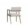 Ventouz Dining Armchair - Beige Linen - Back Angle - Ventouz Dining Armchair - Beige Linen - Back Angle