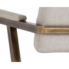 Ventouz Dining Armchair - Beige Linen - Seat Back Close-up