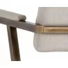 Ventouz Dining Armchair - Beige Linen - Seat Back Close-up - Ventouz Dining Armchair - Beige Linen - Seat Back Close-up