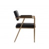 Ventouz Dining Armchair - Vintage Black - Side Angle