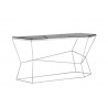 Sunpan Nathaniel Console Table - Grey Marble - Angled View