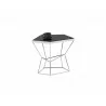 Sunpan Nathaniel End Table - Grey Marble - Angled with Decor - Sunpan Nathaniel End Table - Grey Marble - Angled with Decor