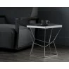 Sunpan Nathaniel End Table - Grey Marble - Lifestyle - Sunpan Nathaniel End Table - Grey Marble - Lifestyle
