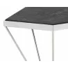 Sunpan Nathaniel End Table - Grey Marble - Table Edge  - Sunpan Nathaniel End Table - Grey Marble - Table Edge 