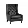 Sunpan Ohio Lounge Chair - Coal Black - Angled View - Sunpan Ohio Lounge Chair - Coal Black - Angled View