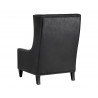 Sunpan Ohio Lounge Chair - Coal Black - Back Angle